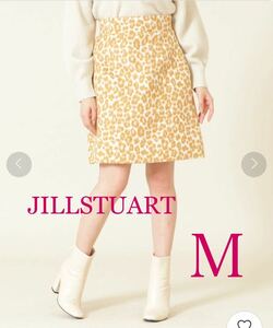  Jill Stuart Leopard Jaguar do miniskirt M white leopard print pcs shape animal JILLSTUART beautiful goods 