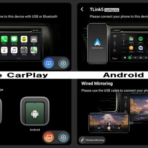 9インチ 120系 マークX 専用 パネル アンドロイド ナビ iPhone CarPlay ディスプレイオーディオ 新品 バックカメラ付 2GB/32GBの画像6