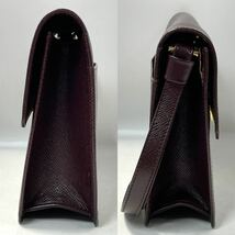 【12T38】1円スタートLOUIS VUITTON / GA0052 ルイヴィトン タイガ セレンガ ビジネスバッグ アカジュー ボルドーカラー クラッチバック_画像8