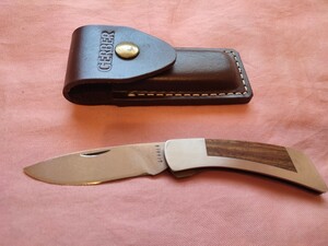 ⑨ オールドガーバー 折り畳みナイフ 革ケース付き おまけの箱つき 未使用品 GERBER
