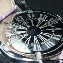 ◆パステルカラー◆ GaGaMILANO ガガミラノ マニュアーレ40 SS/革 5020 QZ シェル文字盤 純正ベルト尾錠 箱保 レディース 腕時計 「23223」_画像8