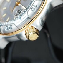 TAG HEUER タグホイヤー 6000シリーズ SS/GP/革 WH1352 プロフェッショナルデイト QZ レディース 腕時計 「23119」_画像5