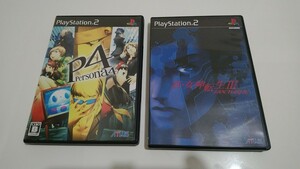 【PS2】 真・女神転生III - NOCTURNE （通常版）【PS2】 ペルソナ 4 動作確認済 取説あり　2本 セット　プレステ プレイステーション