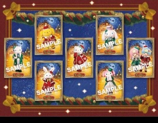 【非売品】サンリオ　キャラクター　ピューロランド　クリスマス　2023 ノベルティ　L判写真　ブロマイド　キティ　シナモン　