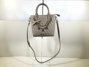 JILL by JILL STUART ジル バイ ジルスチュアート ジュエルリボン 2WAYバッグ くすみピンク グレー ショルダーバッグ ミニトート ユーズド