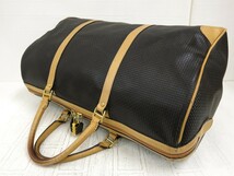 BALLY バリー◆メンズ◆PVC カーフ レザー 本革◆ボストン バッグ◆ブラック ベージュ G金具◆Bロゴ型押し総柄◆ヴィンテージ◆N7223_画像4