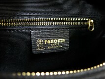 renoma レノマ◆カーフ レザー 本革◆2way ハンド ショルダー バッグ◆ブラック ゴールド金具◆新品同様◆超美品◆ヴィンテージ◆N7341_画像7