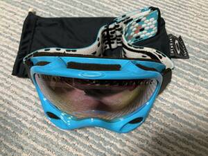 ジャンク品　OAKLEY ゴーグル スノーボードゴーグル クッション部 劣化 　ブルー