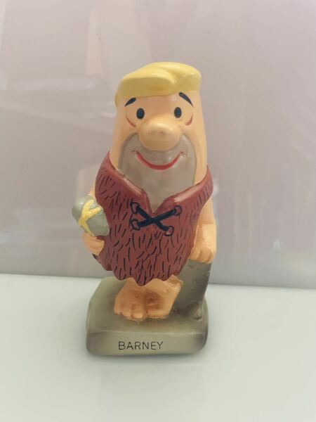 ハンナバーベラ フリントストーン　 バーニー　ラブル　フィギュア BARNEY 陶器　置き物　置物　レトロ　雑貨　ヴィンテージ　人形　ドール