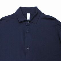 CFCL シーエフシーエル 23AW HIGH GAUGE SHORT SLEEVE SHIRT 半袖ニットシャツ 5 ネイビー_画像3