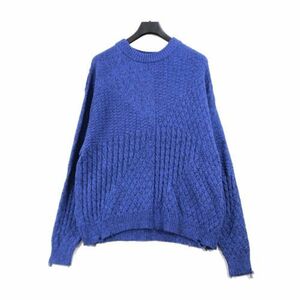 UNUSED アンユーズド 23SS DAMAGED KNIT ダメ―ジニット 3 ブルー