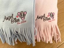 色違いでお揃いも★ANGEL BLUE エンジェルブルー★マフラー★ハナちゃん★ピンク★ナルミヤ★18cmx 150cm (+フリンジ7cm)★女の子 ガールズ_画像2