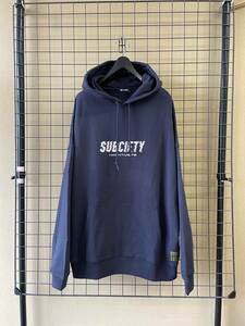 未着用 美品【Subciety/サブサエティ】Embroidery Logo Pullover Sweat Parka sizeL 刺繍ロゴ スウェット パーカー フーディー