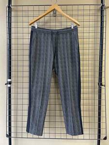 【Milok/ミロック】Side Line Tapered Easy Pants size44 ストレッチ素材 センタープリーツ サイドライン テーパード イージーパンツ