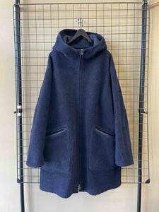 【BEAUTY & YOUTH UNITED ARROWS/ビューティーアンドユース ユナイテッドアローズ】Boa Hoodie Coat NAVY sizeL ボア フーディーコート