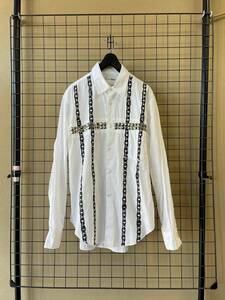 MADE IN FRANCE【COMME des GARCONS SHIRT/コムデギャルソンシャツ】Studs Chain Print L/S Shirt スタッズ チェーンプリント 長袖シャツ