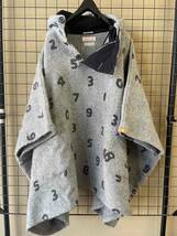 【SOU・SOU×le coq sportif/ソウソウ×ルコックスポルティフ】Poncho MADE IN JAPAN バスケット織 BIKEポンチョ SO-SU-U大 素鼠 Fサイズ_画像3