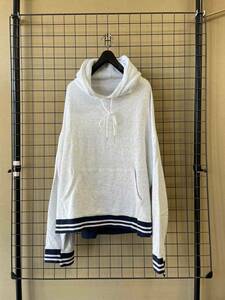 【sillage/シアージ】Line Rib Loop Wheel Hoodie mocT 21SS ラインリブ スウェット フーディー プルオーバー ワイドシルエット パーカー