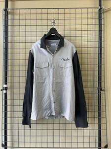 【LAD MUSICIAN/ラッドミュージシャン】Open Collar Rayon Shirt size44 MADE IN JAPAN オープンカラー レーヨン×コットン 長袖シャツ