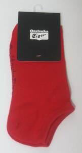 新品 未開封品　アシックス　Onitsuka Tiger　OKG521 ANKLE SOCKS　0023 RED　S 22～26cm US4～US8