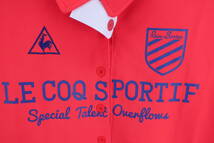 【美品】le coq sportif(ルコックスポルティフ) ポロシャツ オレンジ レディース L ゴルフ用品 2401-0013 中古_画像2
