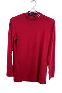 【美品】23区 GOLF(23区ゴルフ) ハイネックシャツ 赤 メンズ L ゴルフウェア 2312-0201 中古