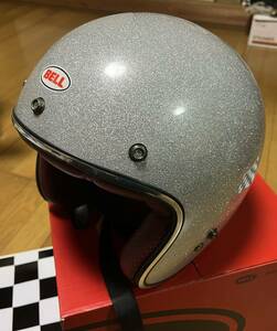 BELL CUSTOM500 ジェットヘルメット グロスシルバーフレーク サイズM