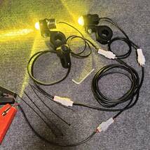 自作配線キット LEDバイクヘッドライト 補助ライト 汎用車外灯 コントロールスイッチ付き バイク フォグランプ 12V ホワイト＋イエロー切替_画像4