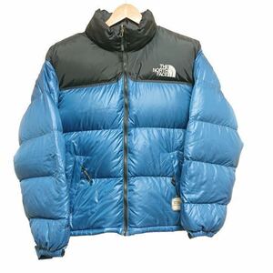 新品未使用 THE NORTH FACE ザノースフェイス ダウンジャケット ヌプシ 700フィル 700FP 極暖 肉厚 フード収容可能 青 ブルー Mサイズ