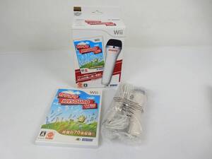【HUDSON】ハドソン Wiiソフト カラオケJOYSOUND Wii マイク/箱付き 動作未確認 中古品 JUNK 現状渡し 一切返品不可で!
