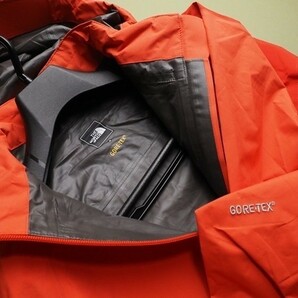 新品訳 ノースフェイス GORE-TEX ゴアテックス フロント比翼 TEMPEST マウンテンジャケット メンズMレッド(CRP) 直営店購入の画像5