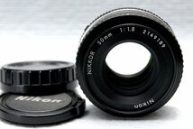 Nikon ニコン 純正 NIKKOR 50mm 薄型 高級単焦点レンズ 1:1.8 希少な作動品_画像3