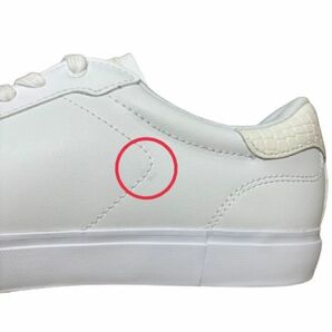 ※訳あり LACOSTE(ラコステ)メンズ レザー スニーカー ローカット シューズ Powercourt 41SMA0030 WHT/WHT(21G) US10(28.0cm)の画像4