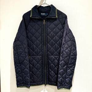 POLO Ralph Lauren ラルフローレン キルティングジャケット ネイビー パイピング Mサイズ ヴィンテージ