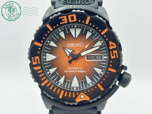 12654571　☆ 1円～ SEIKO セイコー 4R36-01J0 オレンジモンスター ダイバー 200m 自動巻き ブラック × オレンジ メンズ 腕時計 中古