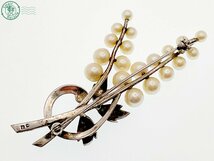 12284078　△ MIKIMOTO ミキモト ブローチ パール シルバーカラー M刻印・S刻印あり アクセサリー 中古_画像4