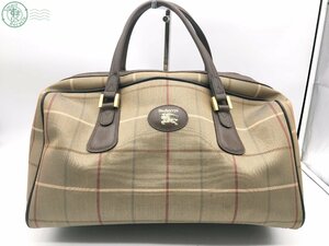 12644671　☆ BURBERRY バーバリー ボストンバッグ ノバチェック ベージュ系 ブラウン 旅行バッグ ブランド ヴィンテージ 中古品