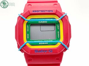 12444736　＃ CASIO カシオ Baby-G ベビーG BGD-501 クォーツ QZ デジタル 腕時計 赤×黄×緑 レッド 純正ベルト 中古 ペン文字あり