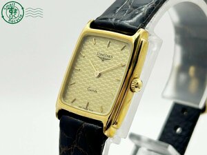 12414746　◇ LONGINES ロンジン 962.7026 L962.2 ゴールド文字盤 2針 スクエア レディース クォーツ QUARTZ QZ 腕時計 中古