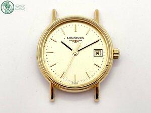 2401650392　＃ LONGINES ロンジン Cal.L.250.2 Ref.7638.250 クォーツ QZ 3針 デイト 腕時計 ゴールド文字盤 フェイスのみ 風防欠損