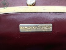 2401330866　＊ Cartier カルティエ マストライン ショルダーバッグ レザー がま口 ボルドー レディース 斜め掛け 肩掛け 保存袋 中古_画像8