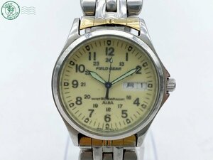 2401532347　△ SEIKO セイコー 腕時計 ALBA アルバ V743-8000 フィールドギア デイデイト 3針 クォーツ QZ メンズ 中古