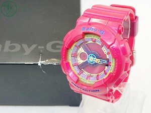 2401333325　♭ CASIO カシオ Baby-G ベビージー BA-112 ワールドタイム QUARTZ QZ クオーツ レディース ピンク 純正ベルト 中古