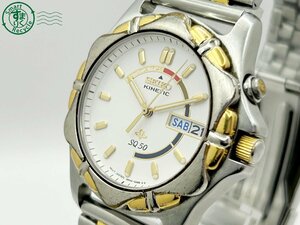 2401423456　◇ SEIKO セイコー KINETIC キネティック SQ50 5M43-0A59 白文字盤 ゴールド デイデイト メンズ 腕時計 中古