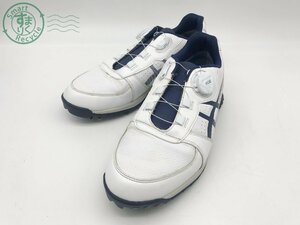 2401283841　▲ asics アシックス ゴルフシューズ 靴 シューズ スポーツ 白色系 ホワイト系 1113A003 GEL-PRESHOT 中古