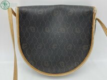 2401284972　△ Christian Dior クリスチャンディオール ショルダーバッグ ハニカム柄 レザー ブラウン 茶 ブランド 中古_画像2