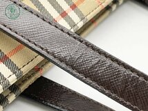 2401325061　▽ Burberry バーバリー トートバッグ ハンドバッグ ノバチェック 鞄 カバン キャンバス レザー レディース 中古_画像8