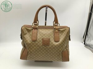 2401535047　＊ CELINE セリーヌ ボストンバッグ レザーマカダム ベージュ系 レディース ハンドバッグ ヴィンテージ 中古