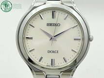 2401635501　◇ SEIKO セイコー DOLCE ドルチェ 8J41-0A10 シルバー 3針 ラウンドフェイス メンズ クォーツ QUARTZ QZ 腕時計 中古可_画像2