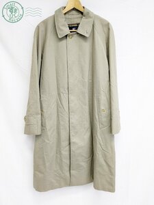 2401444127　◎ Burberry LONDON バルマカンコート ベージュ コットン ノバチェック バーバリー ブランド ステンカラー ロングコート 中古